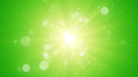 Seamless loop file, Spreading circular particle and Lens Flare - Green Stock Footage 108525262