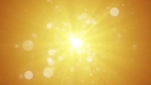 Seamless loop file, Spreading circular particle and Lens Flare - Gold Video stock 108525316