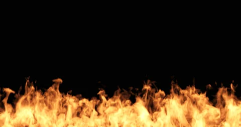 Seamless loop of fire burning isolated on white background 4K Stock Footage 152143452