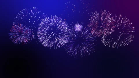 Seamless Loop Fireworks trail glow particles explosion background. Video stock 248883314
