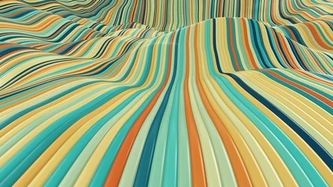 Seamless loop of fluid flowing stripes. Vidéo 125028596