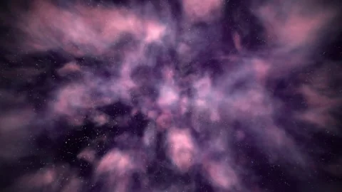 Seamless loop flying through purple cosmic nebula and stars Stock Footage 346815980