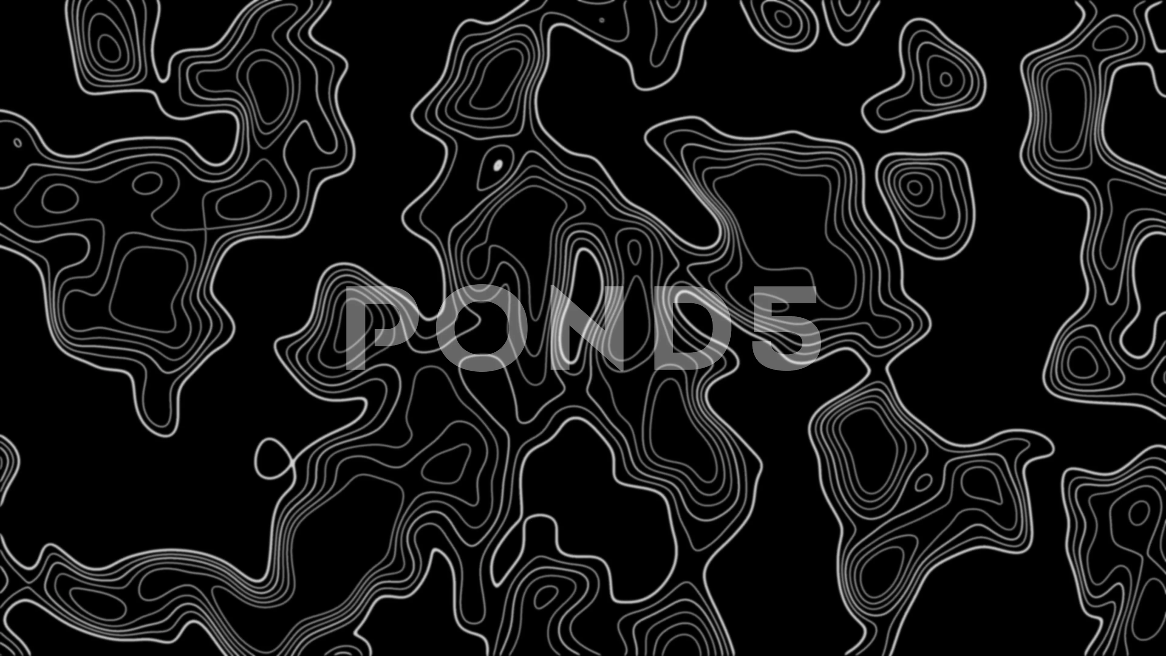 White outline topographic contour map abstract tech motion graphic design  Geometric background Video animation Ultra HD 4K 3840x2160 Moving waves  on black background Stock Illustration  Adobe Stock