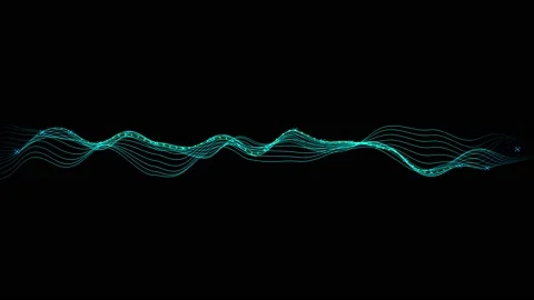 Seamless loop futuristic sound wave diag... | Stock Video | Pond5