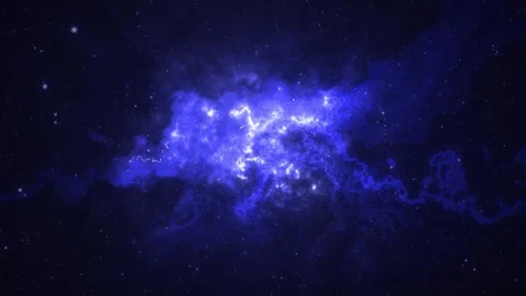 Seamless Loop Galactic Exploration Through Outer Space Towards Blue Galaxy. 스톡 동영상 262439797