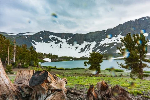 Seamless loop of gathering storm and rain squall Stock Footage 115192498