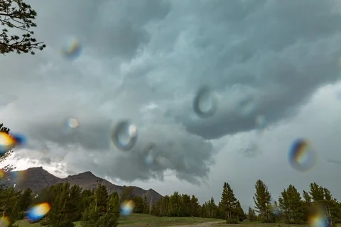 Seamless loop of gathering storm to rain squall Stock Footage 115211817