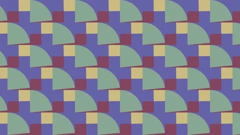 Seamless loop geometric mosaic with very peri violet elements. Geometric tiles Stock Footage 171584565