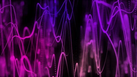 Seamless Loop of Glowing Animated Strings Video stock 346142698
