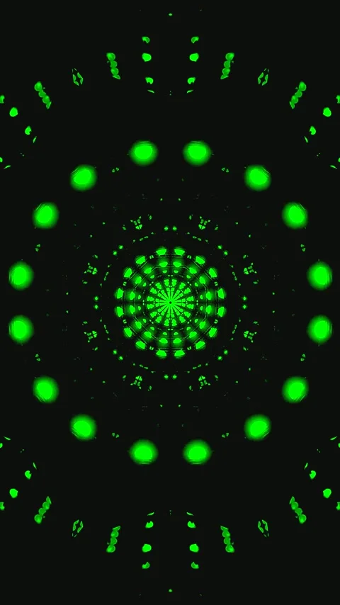 Seamless loop of glowing green tunnel design with dynamic patterns for visu.. Stock Footage 321571938