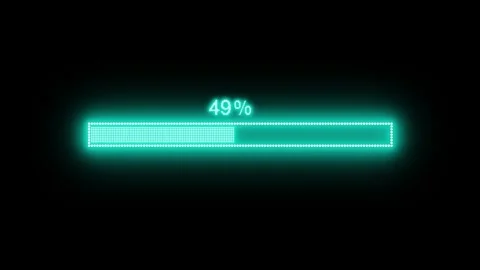 Seamless Loop Glowing Neon Bar Animation Showing Progress Loading 库存影片 314656467