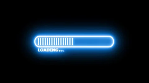 Seamless Loop Glowing Neon Bar Animation Showing Progress Loading 스톡 동영상 314656553