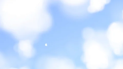 Seamless loop going up through the cloud on clear bright blue sky Video stock 89786419