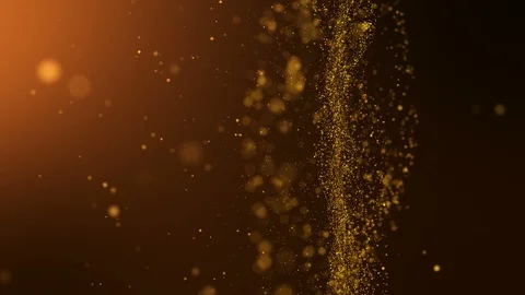 Seamless loop, gold digital abstract background with wave particles. Stock Footage 98817128
