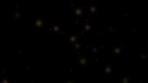 Seamless Loop Golden Dust Particles And Bokeh On Black Background Stock Footage 335146493