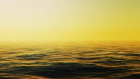 Seamless Loop Of Golden Ocean Sunset - Animation Stock Footage 277789353