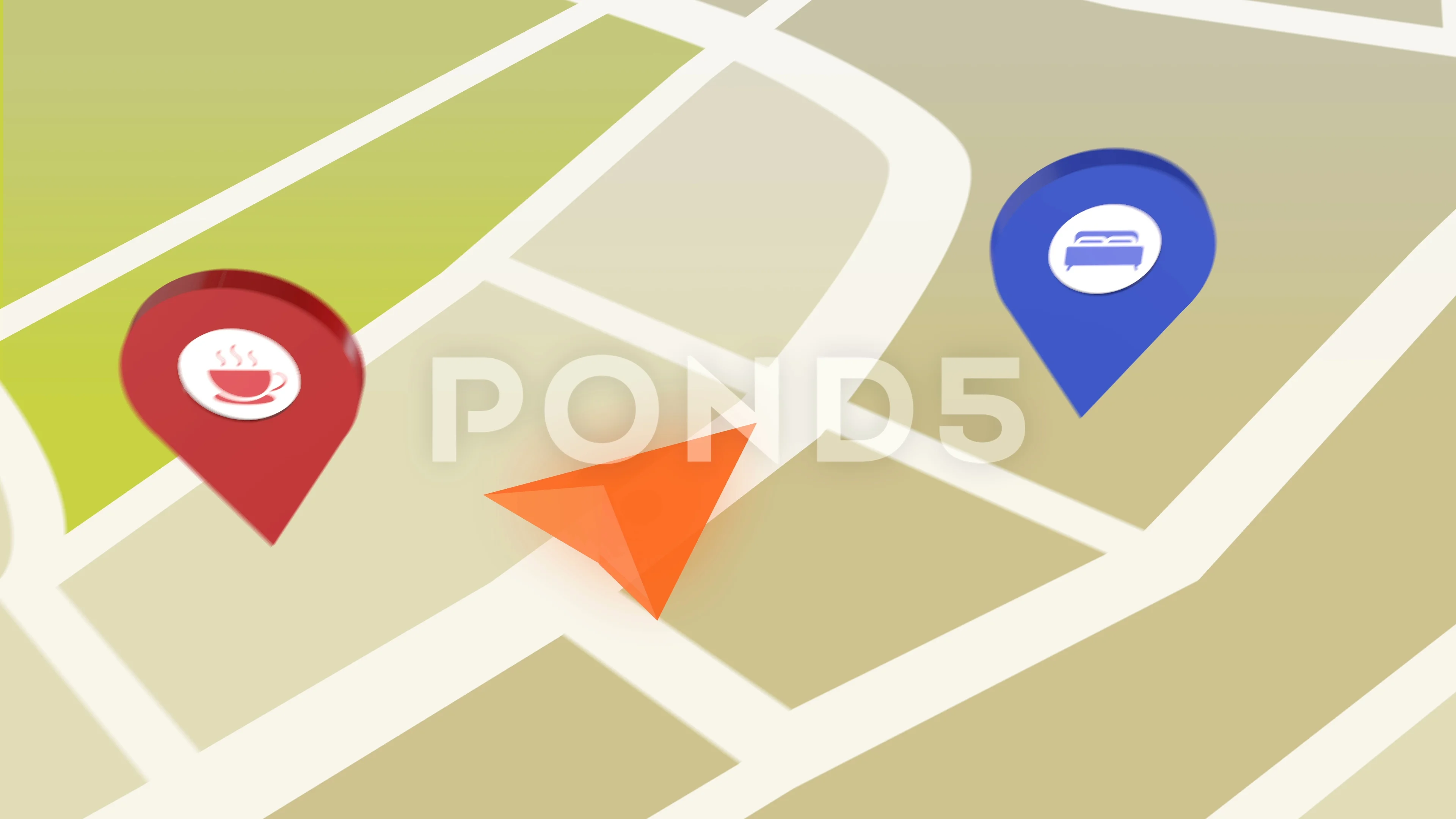 Seamless loop of GPS Navigation Arrow mo... | Stock Video | Pond5, image size:3840x2160