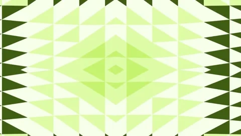 Seamless Loop of Green and White Symmetrical Geometric Triangle Pattern Stock Footage 327898659
