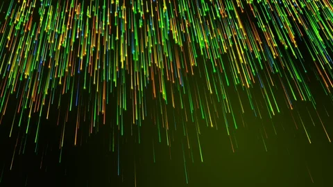 Seamless loop, green background, with many colorful  fireballs fall from the sky Stock Footage 101830713