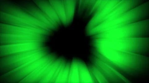 Seamless loop green light rays radiating from a dark center point Stock Footage 348270949