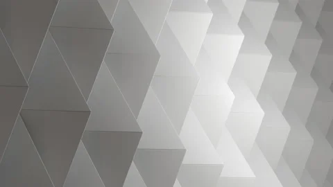 Seamless loop of grey and white triangles. Stock Footage 164243665