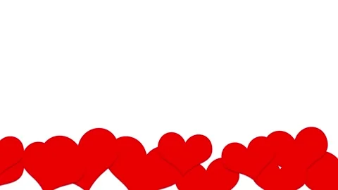 Seamless loop hearts copy space loop isolated background Stock Footage 229765492