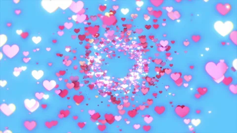 Seamless Loop hearts Tunnel Background Stockbeeldmateriaal 146804944