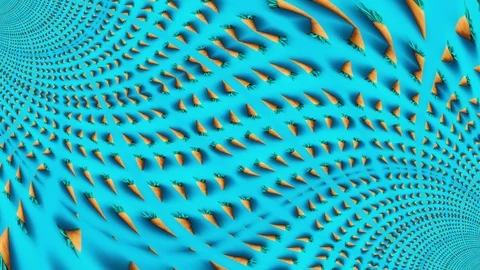 Seamless loop of  heighley detailed abstract patterns of Carrot background Video stock 102565072