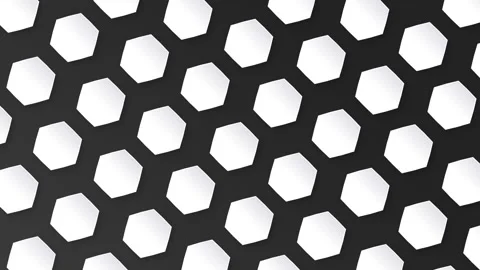 Seamless loop hexagon pattern background Stock Footage 131372685
