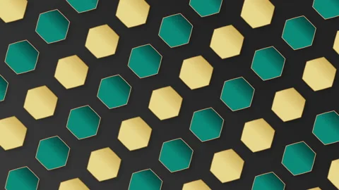Seamless loop hexagon pattern background Stock Footage 131372847