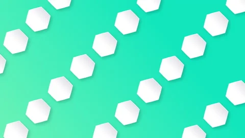 Seamless loop hexagon pattern background Stock Footage 131373167