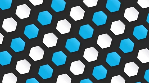 Seamless loop hexagon pattern background Stock Footage 131373232