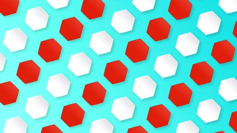 Seamless loop hexagon pattern background Stock Footage 131373519