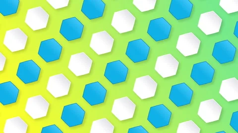 Seamless loop hexagon pattern background Stock Footage 131373622
