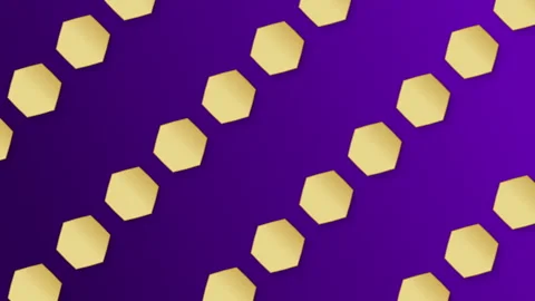 Seamless loop hexagon pattern background Stock Footage 131373717