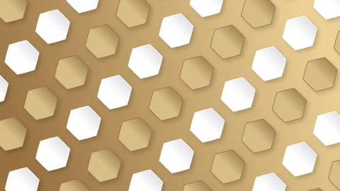 Seamless loop hexagon pattern background Stock Footage 131374020