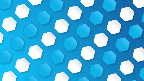 Seamless loop hexagon pattern background Stock Footage 131374321