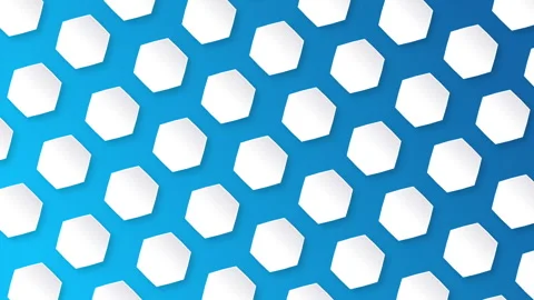 Seamless loop hexagon pattern background Stock Footage 131374441