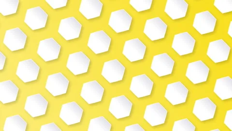 Seamless loop hexagon pattern background Video stock 131374612