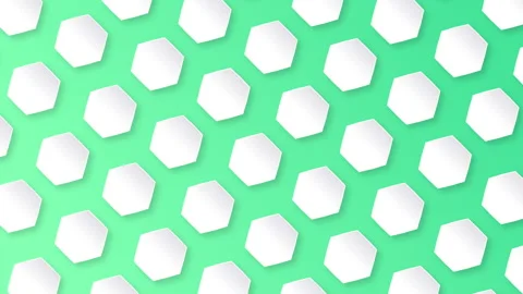 Seamless loop hexagon pattern background Stock Footage 131374732