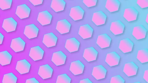 Seamless loop hexagon pattern background Stock Footage 131374856