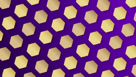 Seamless loop hexagon pattern background Stock Footage 131374950
