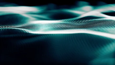 Seamless Loop Hi Tech Digital Wave Particles Stock Footage 69786223