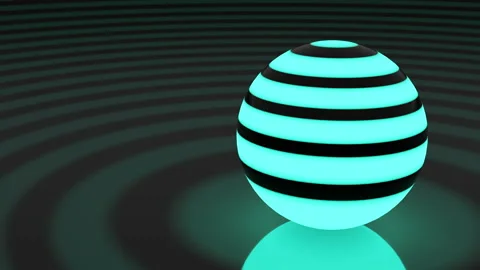 Seamless Loop Hypnotic Background With Glow Sphere Video stock 142516335