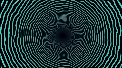 Seamless loop hypnotic concentric waves tunnel effect Stock Footage 348271849