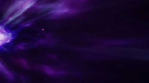 A seamless loop of interstellar travel through a blue wormhole Stock Footage 108728028
