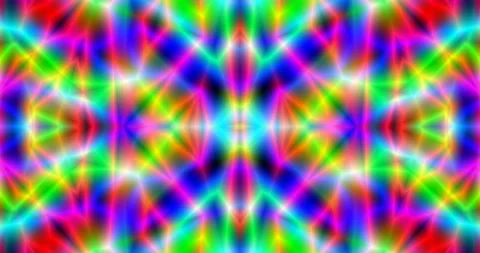 Seamless Loop of Iridescent Fluorescent Complex Symmetric Pattern Loop Видео 164134707