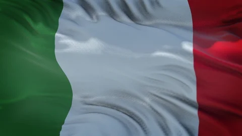Seamless loop of Italy flag waving in the wind. Stock Footage 119285177