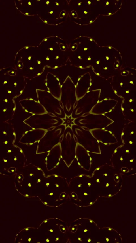 Seamless loop kaleidoscope motion on dark background  Stock Footage 331648067
