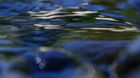 Seamless loop of light rippling on Gradac river surface Stock Footage 345729579